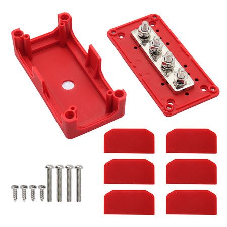 DC 48v 300A 4 Terminal Studs Busbar Power Distribution Block