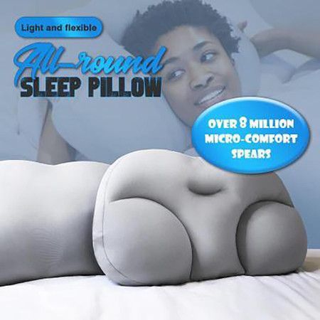 Egg Shaped Sleep Pillows All-Round Clouds Pillow  Memory Foam Cervical Massage Col.White