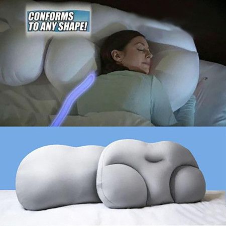 Egg Shaped Sleep Pillows All-Round Clouds Pillow  Memory Foam Cervical Massage Col.White