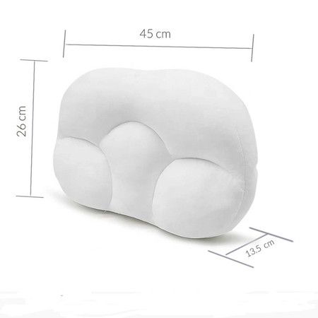 Egg Shaped Sleep Pillows All-Round Clouds Pillow  Memory Foam Cervical Massage Col.White