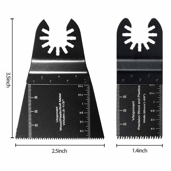 15 Wood Metal Oscillating Multitool Quick Release Saw Blades Compatible with Fein Multimaster Bosch Makita Milwaukee Ryobi Porter Cable Black & Decker Craftsman Ridgid