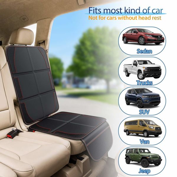 EPE Cushion Car Seat Protector Mat ,  Waterproof 600D Fabric Child Baby Pet Seat Protector with Storage Pockets for SUV, Sedan, Truck