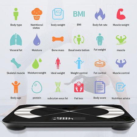 Smart APP Body Fat Scale BMI LED Digital Bathroom Wireless Weight Scale