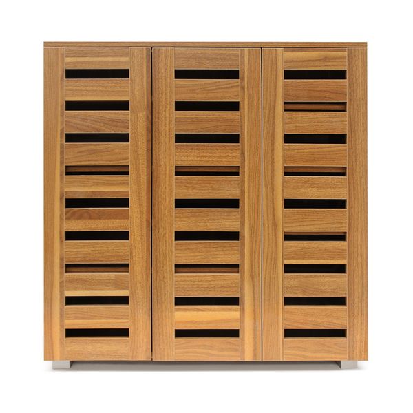 Wooden Shoe Storage Cabinet Shoe Rack Shelf Organiser for 30 Pairs Shoes Oak Colour