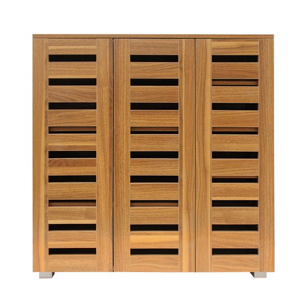 Wooden Shoe Storage Cabinet Shoe Rack Shelf Organiser for 30 Pairs Shoes Oak Colour