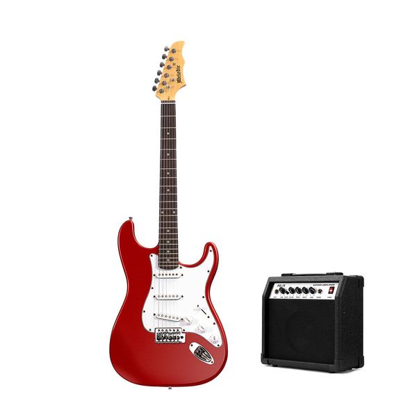 Melodic Stratocaster SSS Electric Guitar with15W Amplifier Dakota Red