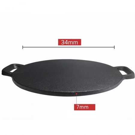 Cast Iron Induction Crepes Pan Baking Cookie Pancake Pizza Bakeware