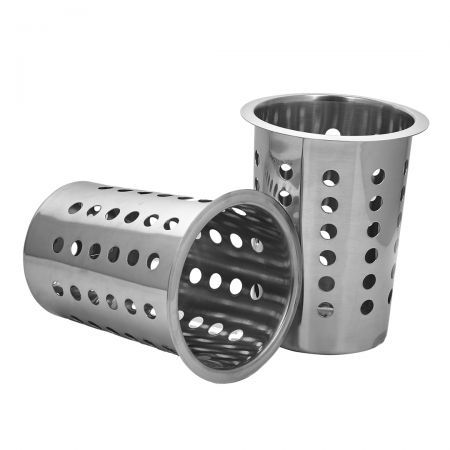 18/10 Stainless Steel Commercial Conical Utensils Cutlery Holder with 8 Holes