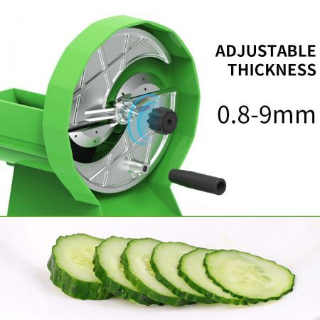 Commercial Manual Vegetable Fruit Slicer Kitchen Cutter Machine Green