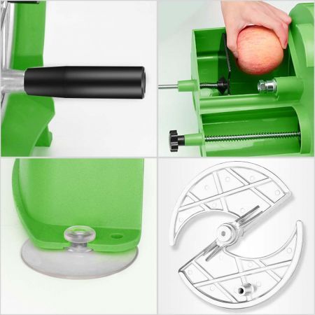 Commercial Manual Vegetable Fruit Slicer Kitchen Cutter Machine Green