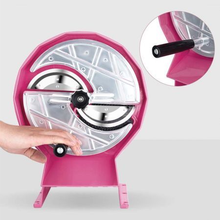 Commercial Manual Vegetable Fruit Slicer Kitchen Cutter Machine Pink