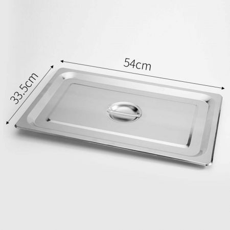 4X Gastronorm GN Pan Full Size 1/1 GN Pan 15cm Deep Stainless Steel Tray With Lid