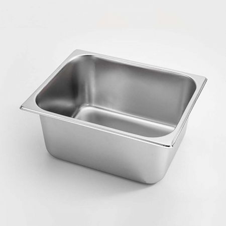 2X Gastronorm GN Pan Full Size 1/2 GN Pan 15cm Deep Stainless Steel With Lid