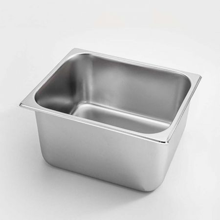 6X Gastronorm GN Pan Full Size 1/2 GN Pan 20cm Deep Stainless Steel Tray With Lid