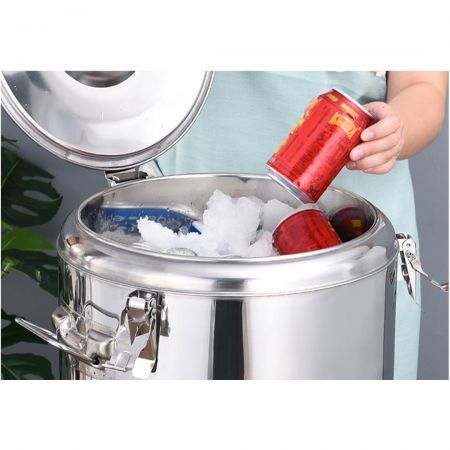 12L Stainless Steel Insulated Stock Pot Dispenser Hot & Cold Beverage Container