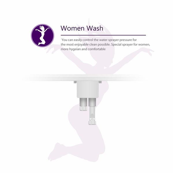 Self Cleaning Hot and Cold Water Bidet  Dual Nozzle (Male & Female) - Non-Electric Mechanical Bidet Toilet Attachment  With Temperature 12 Mo