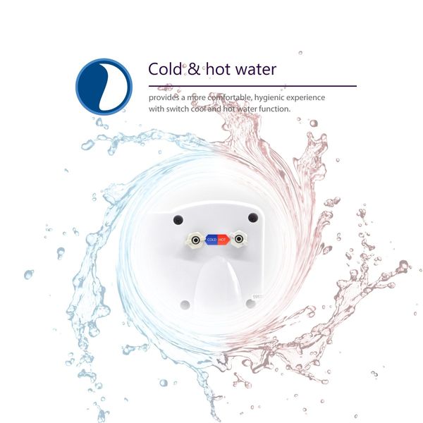 Self Cleaning Hot and Cold Water Bidet  Dual Nozzle (Male & Female) - Non-Electric Mechanical Bidet Toilet Attachment  With Temperature 12 Mo