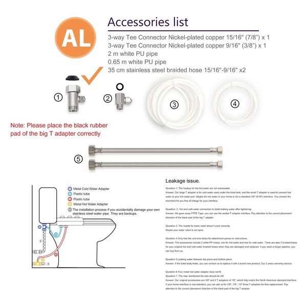 Self Cleaning Hot and Cold Water Bidet  Dual Nozzle (Male & Female) - Non-Electric Mechanical Bidet Toilet Attachment  With Temperature 12 Mo