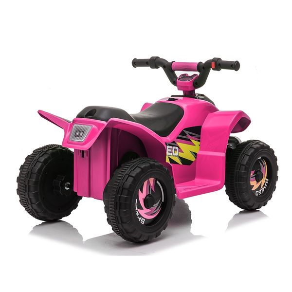 Kids Ride On Toy 6V Electric ATV Quad Rechargeable Battery Pink 