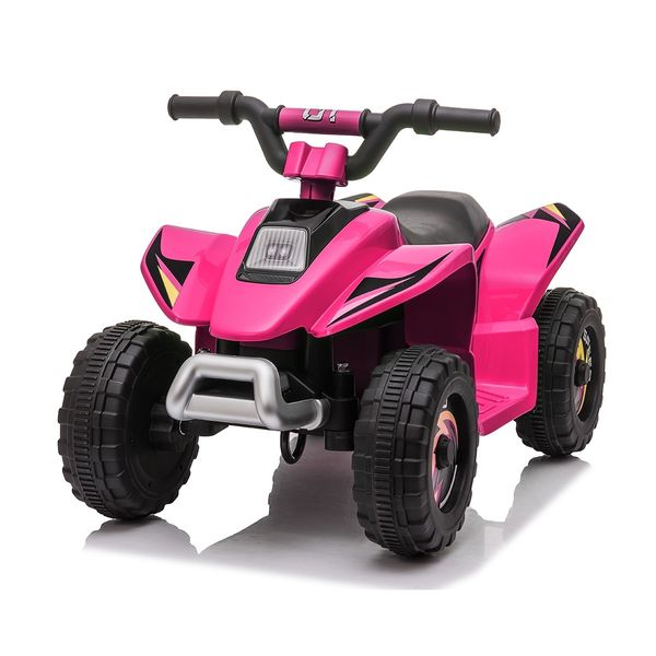 Kids Ride On Toy 6V Electric ATV Quad Rechargeable Battery Pink 