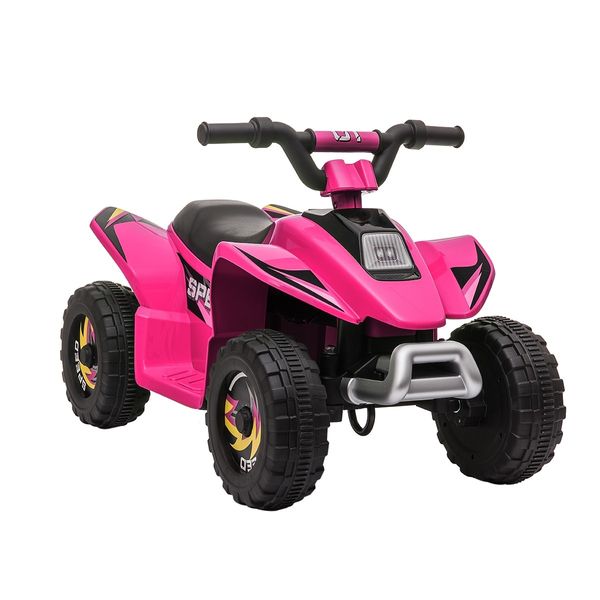 Kids Ride On Toy 6V Electric ATV Quad Rechargeable Battery Pink 