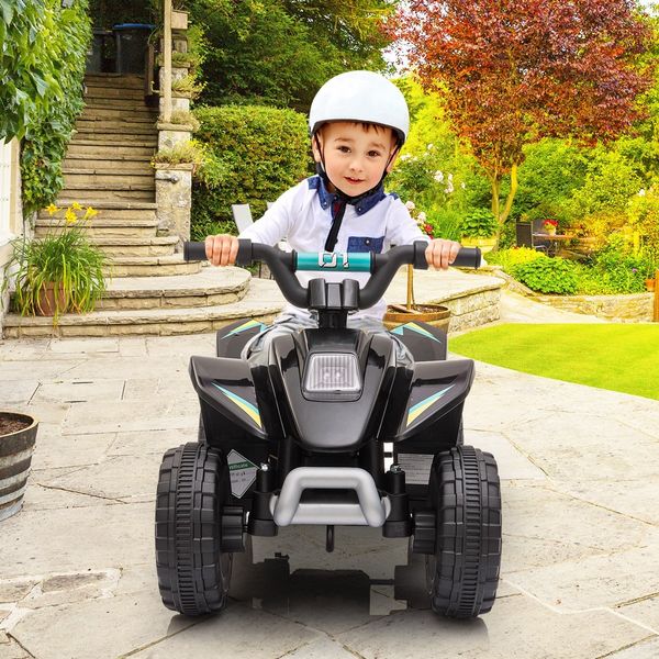 Kids Ride On Toy 6V Electric ATV Quad Rechargeable Battery Black 