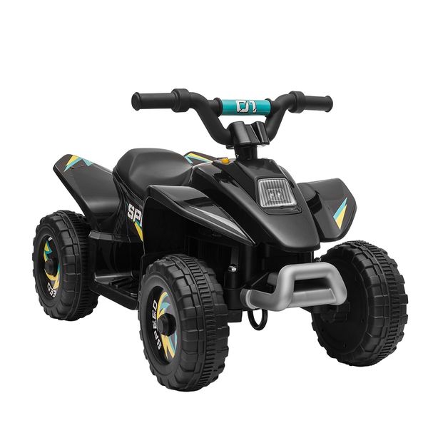 Kids Ride On Toy 6V Electric ATV Quad Rechargeable Battery Black 