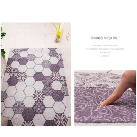 Anti-Slip PVC Silk Loop Indoor Outdoor Doormats Funny Door Mat DIY cut 50x80cm