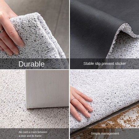 Anti-Slip PVC Silk Loop Indoor Outdoor Doormats Funny Door Mat DIY cut 50x80cm