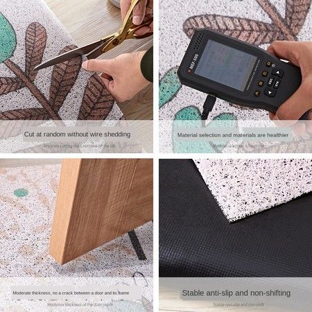 Anti-Slip PVC Silk Loop Indoor Outdoor Doormats Funny Door Mat DIY cut 60x90cm