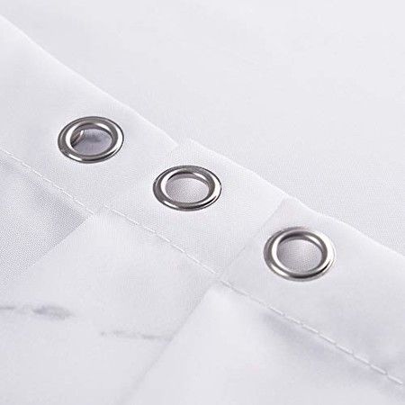 180x180cm Marble Bathroom Shower Curtain Water Proof,Reinforced Metal Grommets