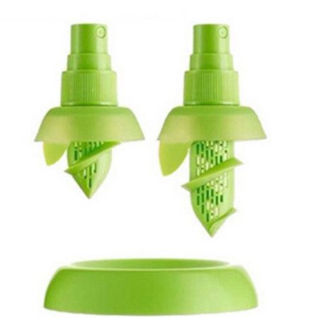 Lemon Juice Sprayer, 2Pcs Manual Orange Juice Citrus Spray Green Citrus Sprayer Set, Lemon Squeezer for Salads Seafood Vegeta