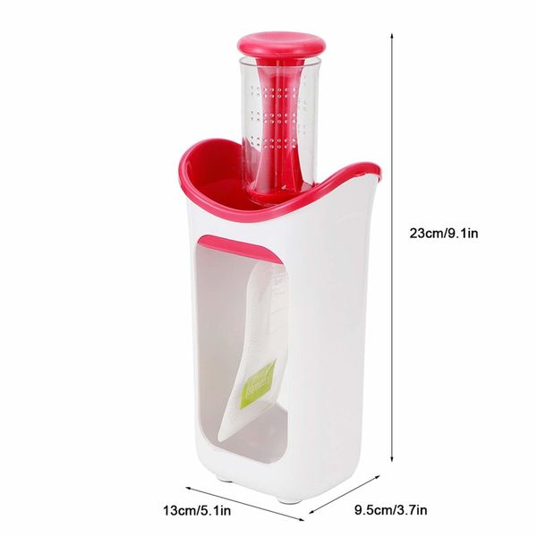 Squeeze Pouches Pouch Filling Station for semi-Solid Food with 10 Reusable Storage Bags