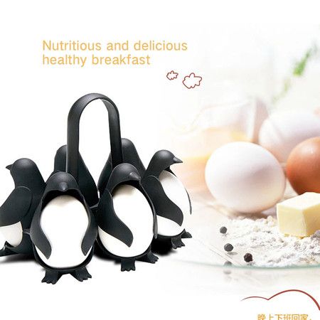 Egguins 3-in-1 Cook, Store and Serve Egg Holder, Penguin-Shaped Boiled Egg Cooker for Making Soft or Hard Boiled Eggs