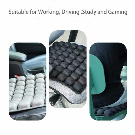 Air Inflatable Seat Cushion for Office, Study, Driving, Gaming,Wheelchair  3D Stereo Airbag Adjustable Seat Cover Air Cushion 