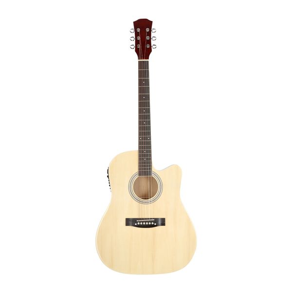 Melodic Acoustic Electric Guitar Wooden Folk 4 Band EQ Nature 41 Inch 