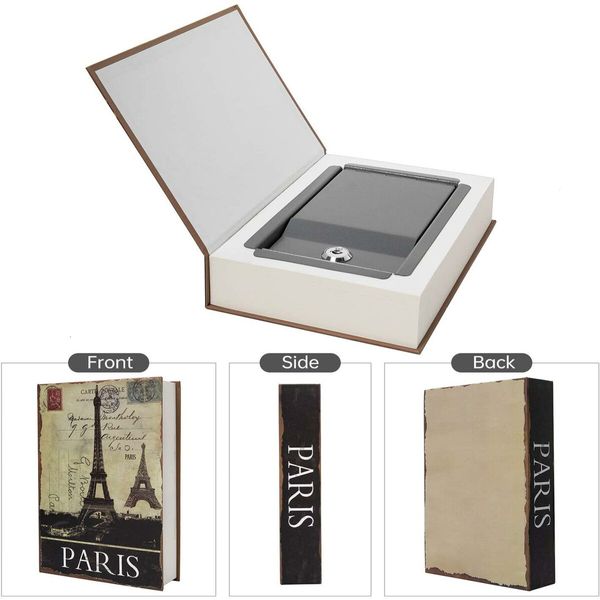 Size L Hidden Book Safe for Jewelry, Money and Cash, Hollow with Hidden Compartment Key LOCK