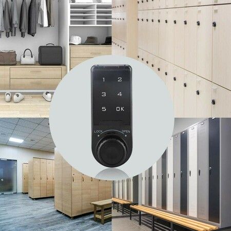 Electronic Deadbolt Lock Password Key Access Security Cabinet Fit Max thickness 20cm