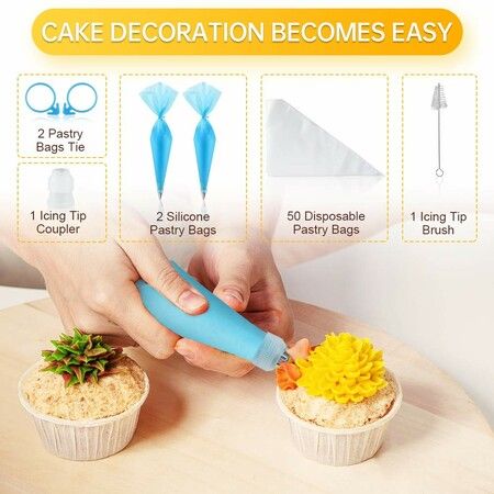 Cake Decorating kit- 85 PCs Cake Decorating Tools with a Non Slip Base Cake Turntable