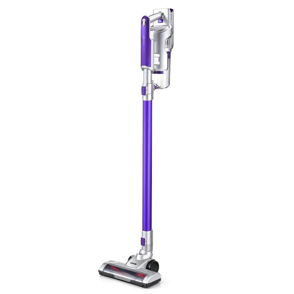 2-In-1 Cordless Vacuum Cleaner Stick Handheld Vac Rechargeable Led Lights 2 Speed-Purple