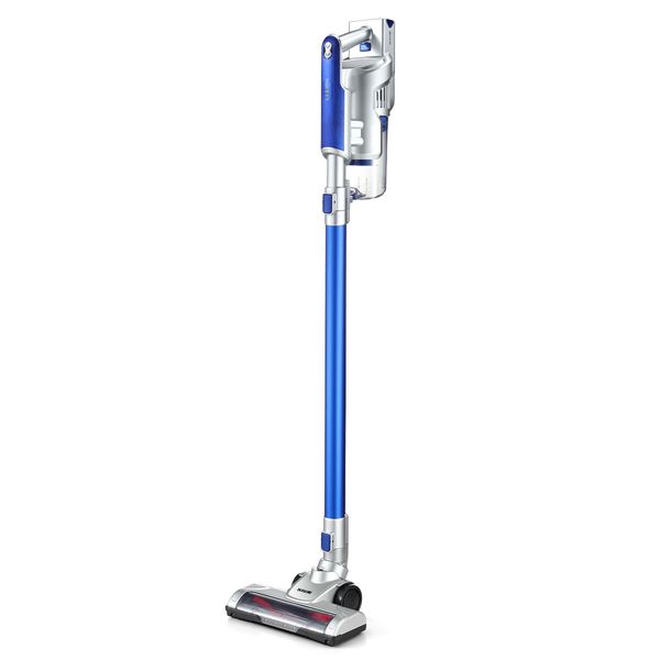 2-In-1 Cordless Vacuum Cleaner Stick Handheld Vac Rechargeable Led Lights 2 Speed-Blue