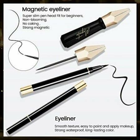 6pairs Glue-Free Invisible Magnetic Eyelashes & Eyeliner Kit Reusable