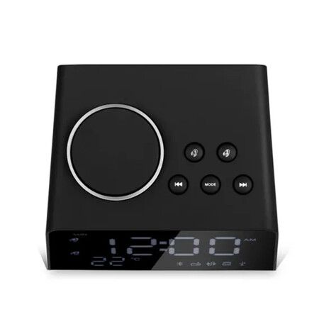 Mini Bluetooth Speaker with FM Radio Digital Clock with USB Port