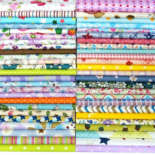 56pcs 25cm x 25cm Top Cotton Craft Fabric Bundle Squares Patchwork DIY Sewing Scrapbooking Quilting Dot Pattern