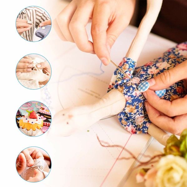 172 Pcs DIY Mini Sewing Kit Portable Emergency, Sew Repair Kit with Scissors, Thimble ETC