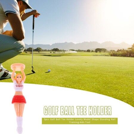 5pcs Cheerleaders Shaped Golf Ball Tees Holder