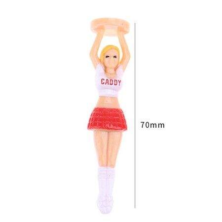 5pcs Cheerleaders Shaped Golf Ball Tees Holder