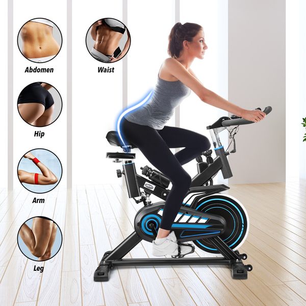 Genki Magnetic Exercise Bike Stationary Spin Bike Home Gym Bicycle Equipment Indoor Cycling with LCD