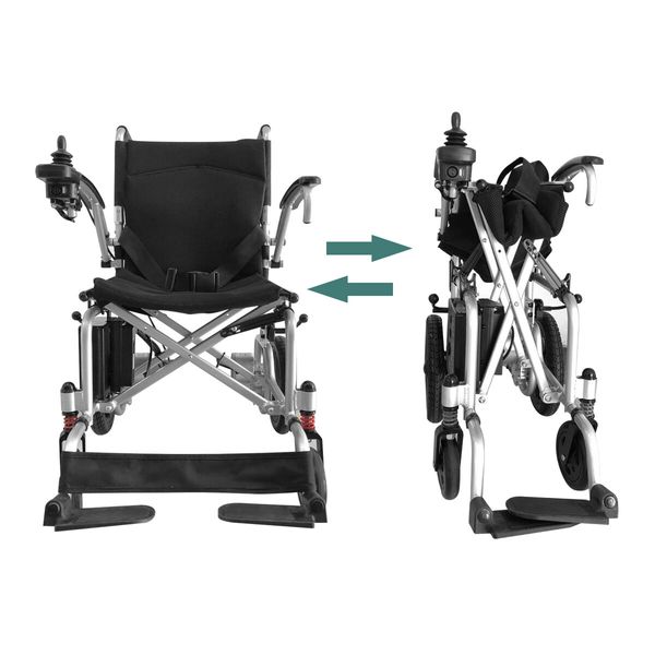 Folding Lightweight Electric Power Wheelchair Self-propelled Motorized Chair 