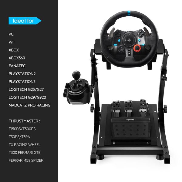 Adjustable Gaming Racing Simulator Steering Wheel Stand for Logitech G25 G920 PS2 PS3 Xbox